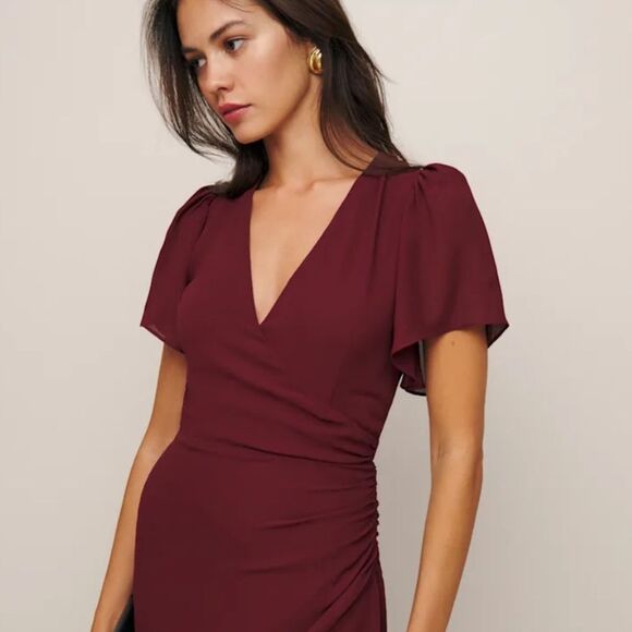 Reformation Watkins Dress Plum Size 8 NWT $348 - Picture 5 of 8